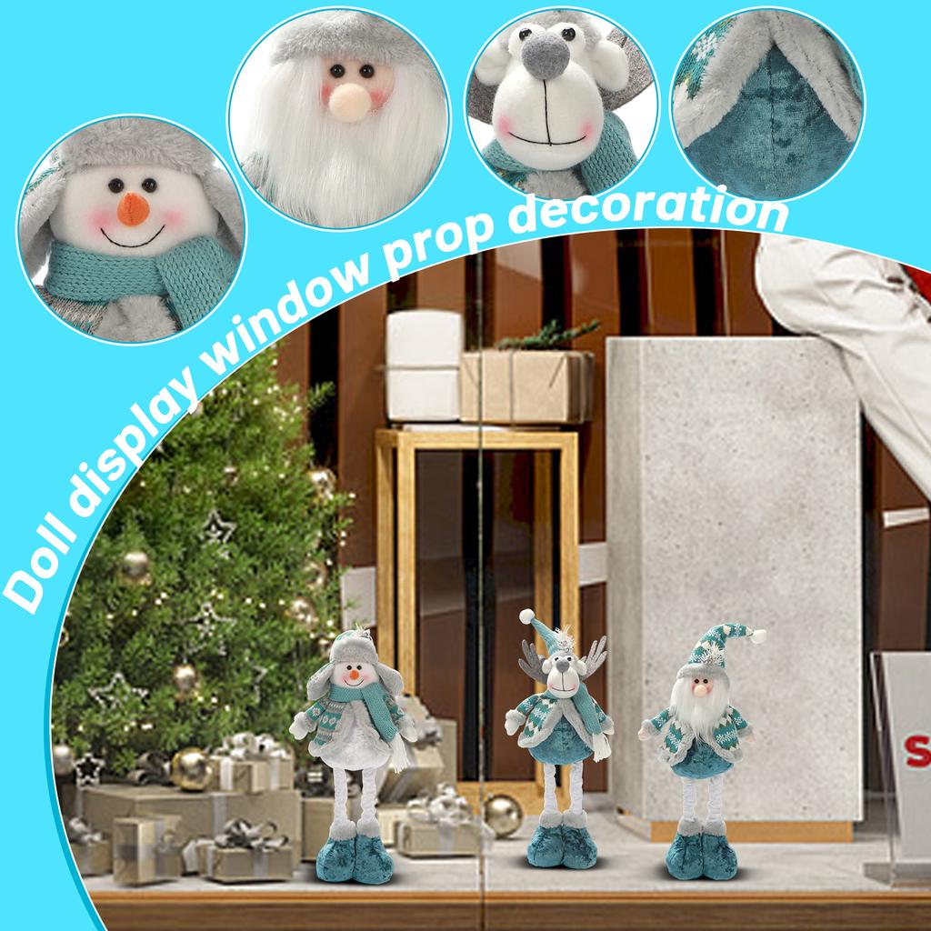 Retractable Christmas Ornaments, Snowman, And  Christmas Dolls, Suitable For Window Displays And Home Decor