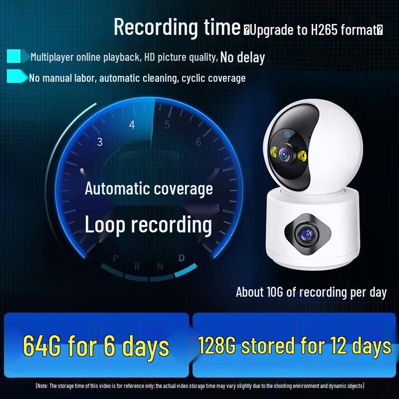 Newman Smart AI 360° PTZ Home Security Camera CN plug (adapter included)