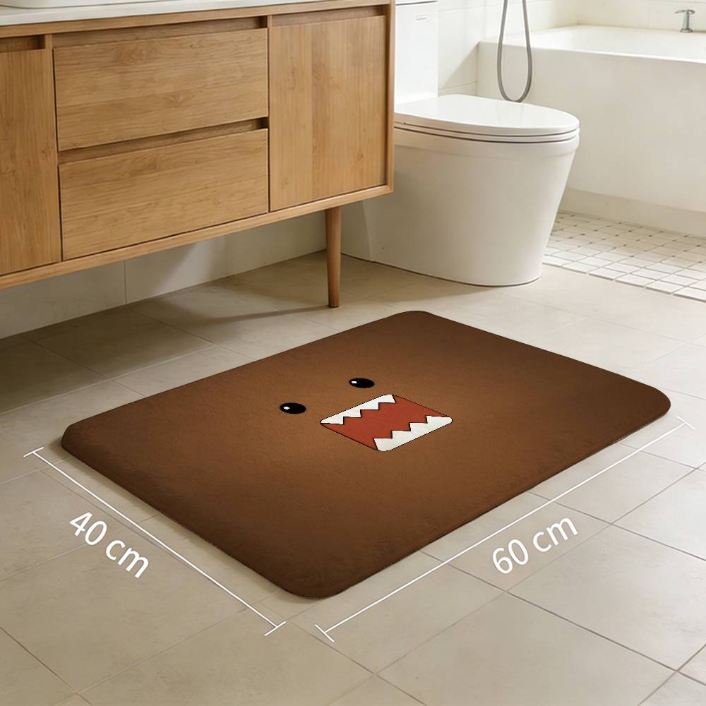Cartoon D-Domo K-Kun Bathroom Mat Anti-slip Absorb Water Long Strip Cushion Bedroon Mat Welcome Doormat