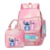 Sac à dos Disney Stitch pour filles d'école primaire Léger Ergonomique Grande Capacité Double Épaule pour Classes 1-6 Bleu