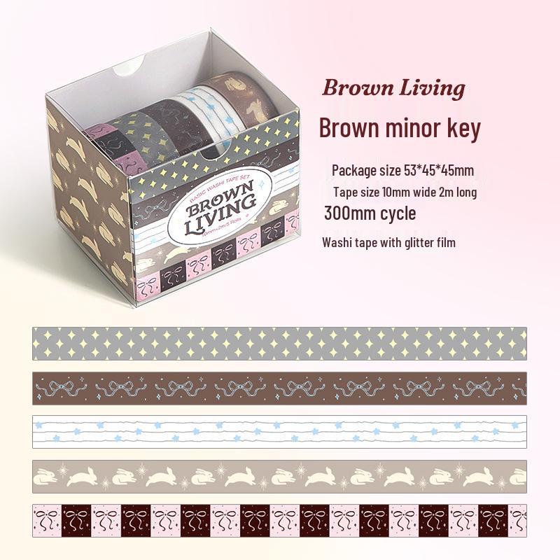Xin Mo Washi Tape Set: Frosting Fantasy Series - 6 Styles for Basic Journal Decorations