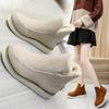 European and American Winter New Thick-soled Velvet Thickened Snow Boots for Women, Large Size Warm Towel, Short Boots, Cotton Shoes for Women