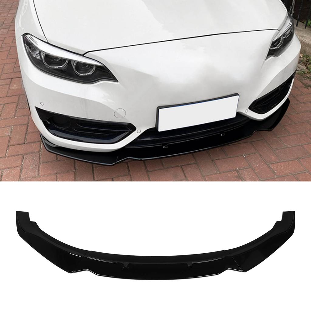 3 PCS Car Front Bumper Lip Splitter Lip Chin Spoiler Kit for 2 Series F22 F23 2014 to 2021