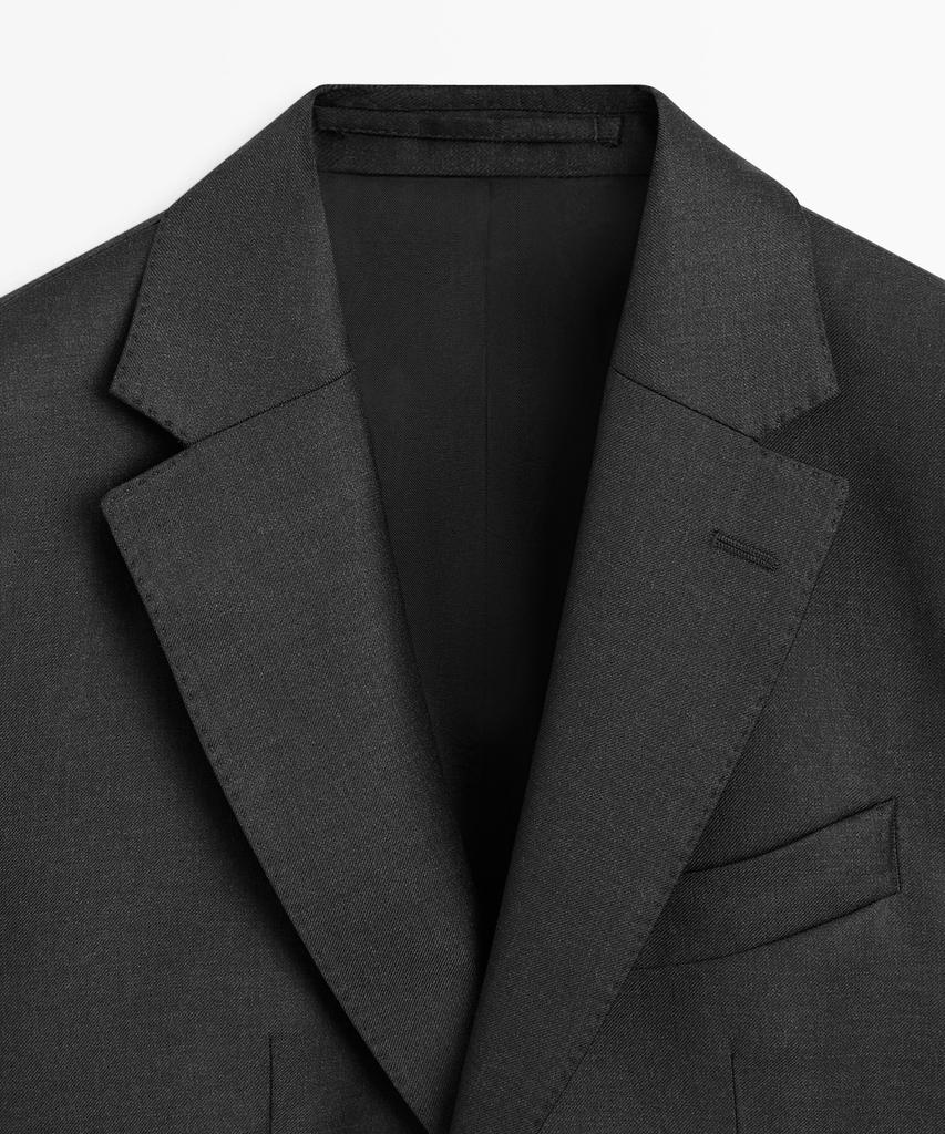 Massimo Dutti 100% Cool Wool Suit Blazer
