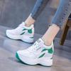 Women's Vulcanized Shoes Trendy New Lace-up Wedge Shoes Women's Casual Sneakers Non Slip Thick Soled Sports Shoe Tenis De Mujer