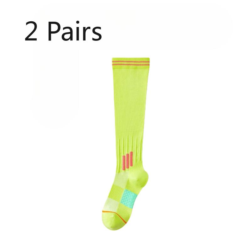 2 Pairs of Women's Professional Fitness Yoga Exercise Pressure Long Leg Socks