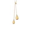 Simple Water Droplet Pendant Necklace for Women Fashion Irregular Metal Smooth Long Y-Shaped Necklace Sweater Chain Jewelry