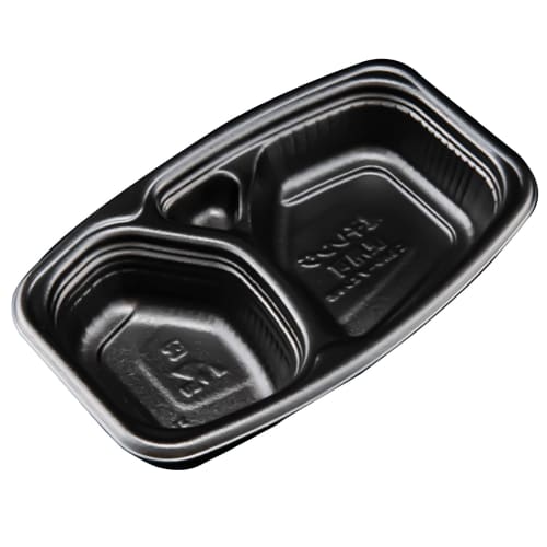 Risupack Disposable Curry Containers, Perfect for Delivery, Takeout, and Lunch, Gochi Curry, Daen, Black, 25-Count, Microwave-Safe, Made In Japan, RHD