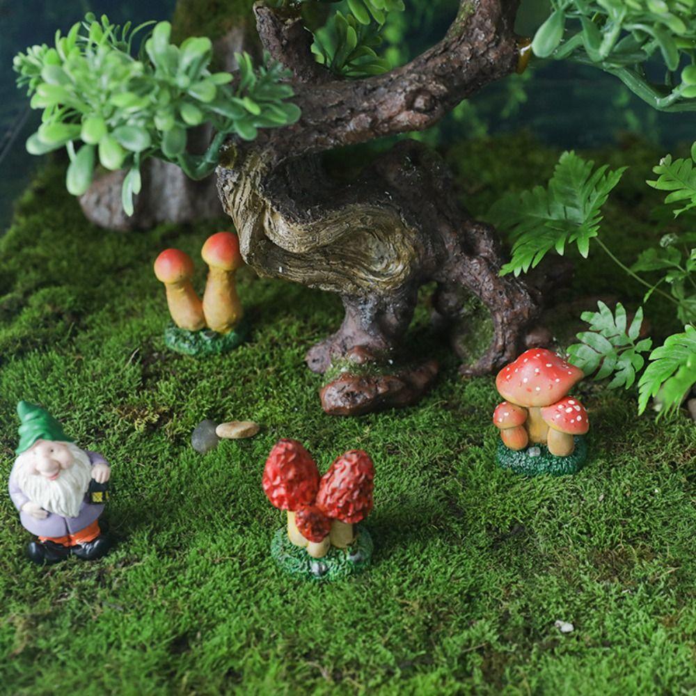 DIY Mushroom Statue Cute Mushroom Ornaments Flower Pot Ornaments Simulation Mushroom  Living Room