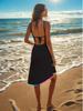 Women Backless Colorful Ball Fringed Beach Dress Bikini Cover-up Dress
