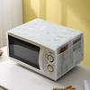 1pc Simple Microwave Dust Cover Waterproof and Oilproof Household Oven Cover Towel with Side Pocket Storage 7 Fancy Options