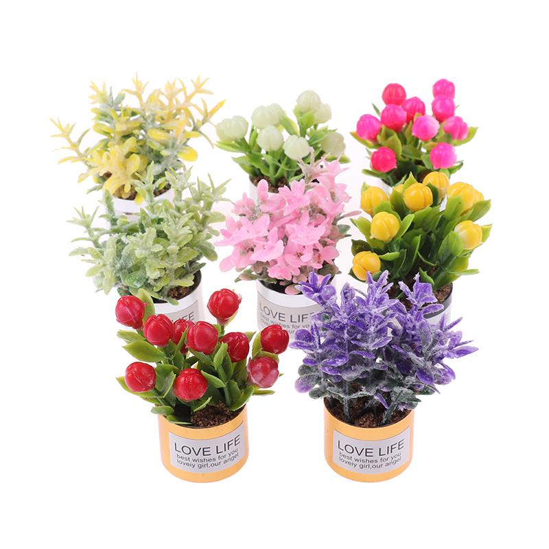 1 Stück 1:12 Puppenhaus Mini Bügeleisen Topfpflanze Lavendelpflanze Heim Gartendekor