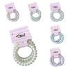 1 Pair Women Hair Ties Pearlescent Color High Elasticity Phone Cord Shape Hair Ropes Flexible Ponytail Holder Hair Accessories