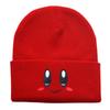 Cappello a Maglia Rosa con Viso Ricamato 3D Espressione di Kirby Carino Versatile Cappello in Filato