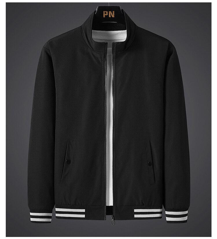 Men's Spring and Autumn Business Casual Stand-up Collar Windproof Jacket