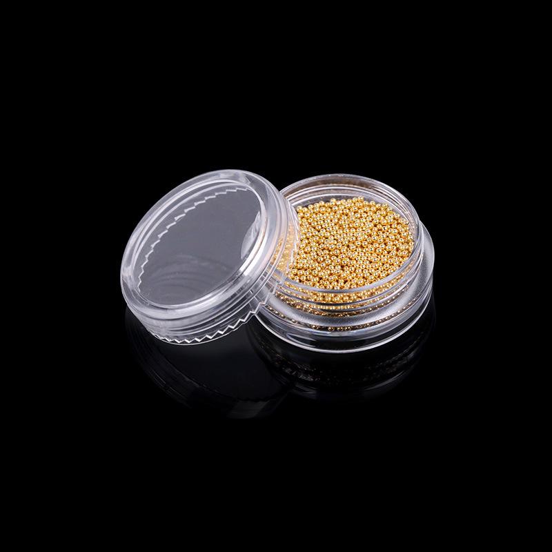 3G Bottled Manicure Steel Ball Nail Art Ornaments Metal Jewelry Gold and Silver Steel Ball Nail Art Decoration