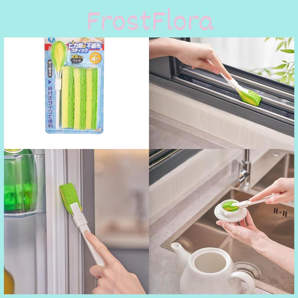 Multisurface Gap Cleaning Brush With Washable Replaceable Sponge Head