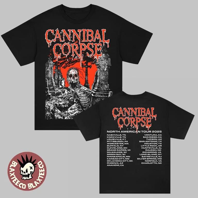 Cannibal Corpse North American Tour 2025 Merch Graveside 2025 Tour T-Shirt Unisex T-Shirt XXXXL