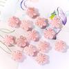 Perline in Ceramica Dipinta Tulipano e Farfalla Rosa Retrò per Braccialetti e Collane Fai da Te