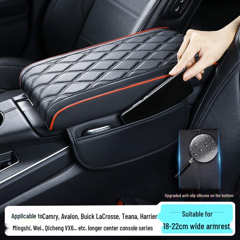 Extra lange 40 cm Armlehnenbox-Auflage für Avalon/Camry - Erhöhungspad mit Taschentuchboxhalter