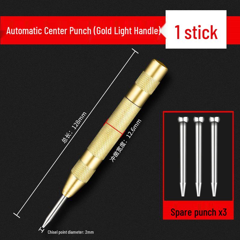 High Hardness Automatic Center Punch Awl Drill Bit Hole Locator