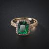 European & American Creative Women's Gold-Plated Copper Zircon Ring