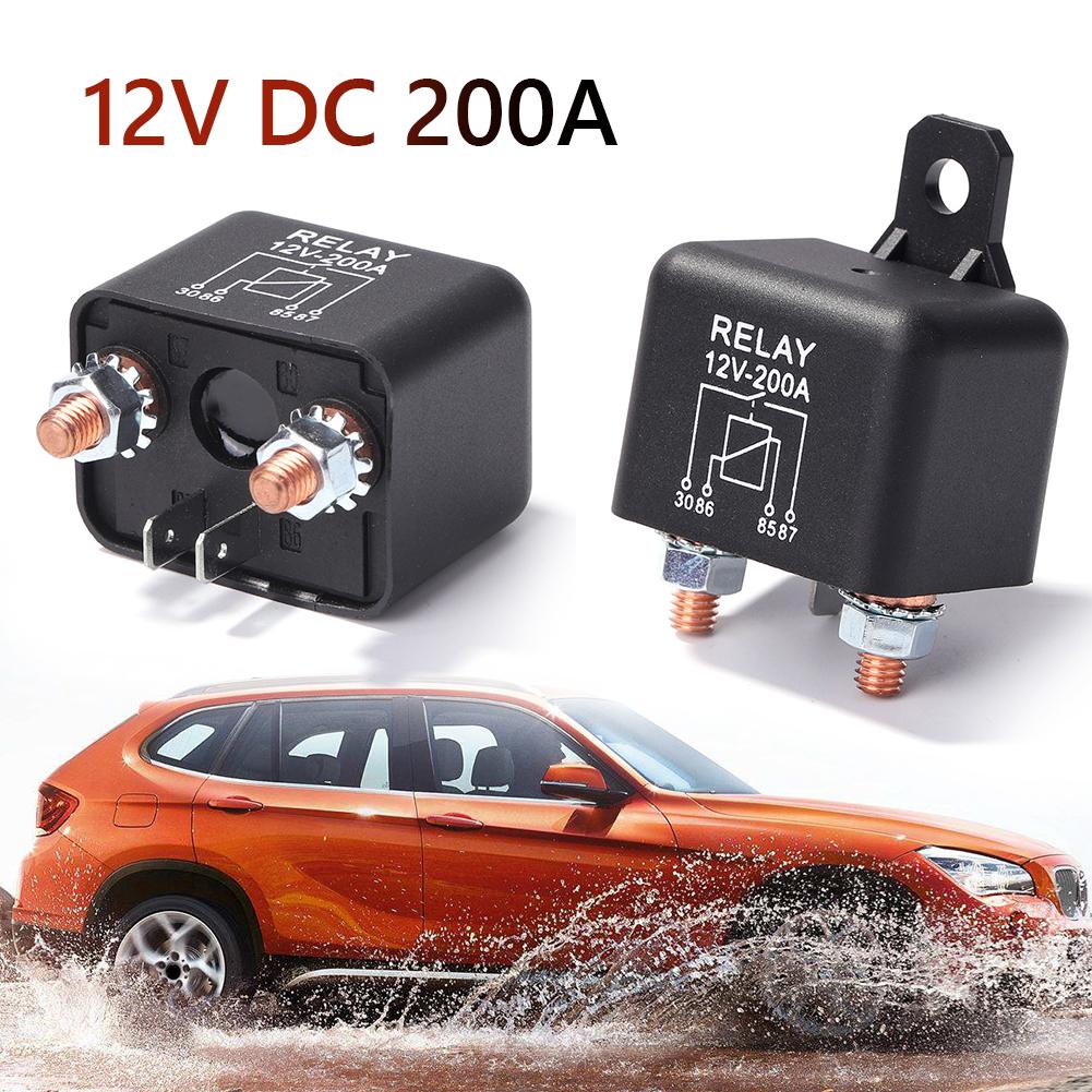 DC 12V 200A Heavy Current Start Relay Continuous Type Automotive Modular Relay Car Truck Motor Relay 4 Pin Car Relay