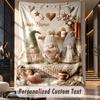 Gnome (243) Theme Custom Tapestry Personalized Custom Name Text Wall Hanging Tapestry Home Decor Background Cloth