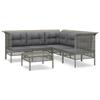 VidaXL Garden Lounge Set with Cushions 6 Pcs, Patio Furniture Set, Outdoor Furniture, Patio Sofa, Modern, 3187514