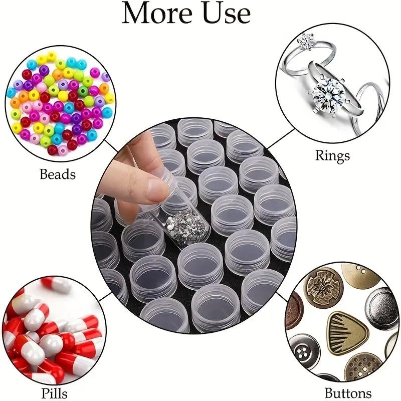 DIY 5D Diamantmålning Sjöjungfru Verktyg Förvaringslåda Resväska Diamantmålningstillbehör Bulkväska Kit Rund Flaska Förvaringsverktyg