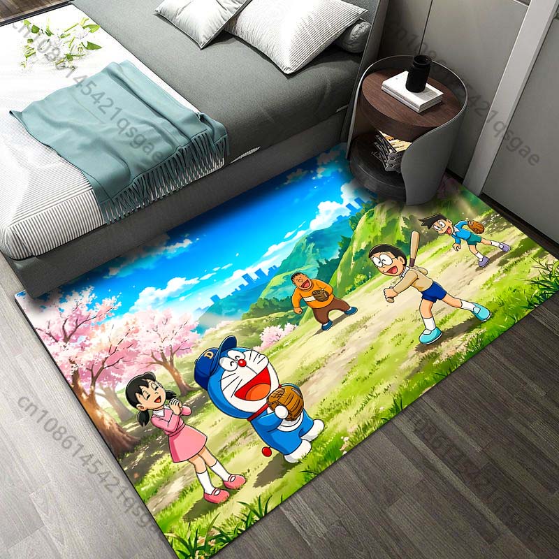 Japan D-Doraemon with Friends Print Carpet for Living Room Bedroom Kid's Room Home Decor Non-slip Mat Area Rug Luxury Gift