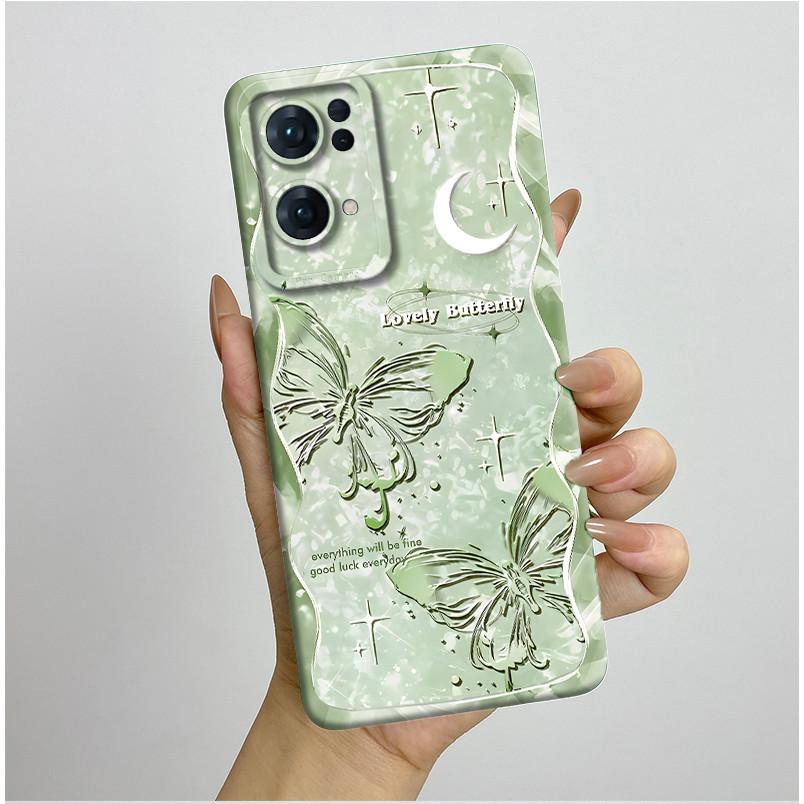Für Oppo Reno7 Pro 5G Hülle Schöne Schmetterlingsblumen Weiche Fundas Handyhülle Für Oppo Find X5 FindX5 Lite Reno 7 5G Rückseite
