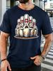 Unisex Funny Scared Cartoon Bowling Pins Graphic Cotton Short Sleeve Tee Crew Neck Soft Male Summer Casual Breathable Street Top