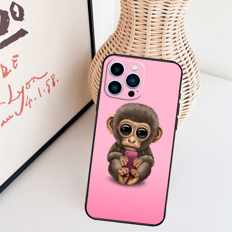 Affe Gorilla Menschenaffe Baby Handyhülle Für iPhone 16 Pro Max 15 14 13 11 12 17 Pro Max mini 15 16 Plus 16e 17 Air Cover