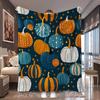 1pc Multi-Color Pumpkin Autumn Repeating Print Flannel Blanket, Skin-Friendly And Soft, Suitable for Blankets, Bed Covers, Living Room Sofas, Camping