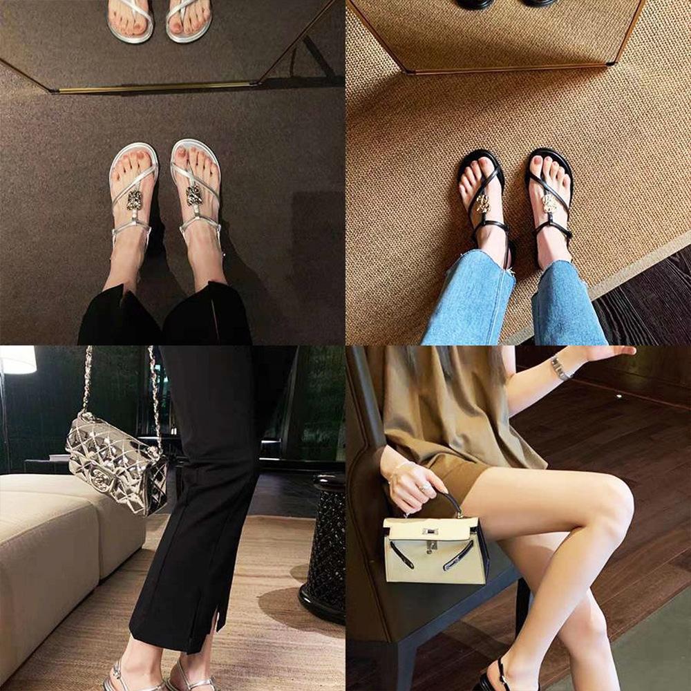 French thick-heeled sandals female summer new niche fairy style with skirt toe belt Roman shoes