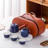Portable Black Pottery Travel Tea Set