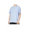Adidas Solid Color Crew Neck Pullover Short Sleeve T-Shirt Men Tops Sky-Blue IB7678