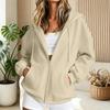 Women's Long Sleeve Zip Up Hoodie with Front Pockets Casual Sweatshirt