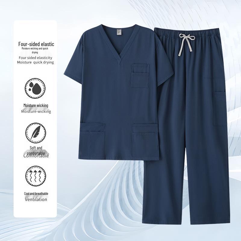 Straight Leg Scrub Set: V-Neck Uniform for ICU, Clinic, OR, Doctors & Nurses