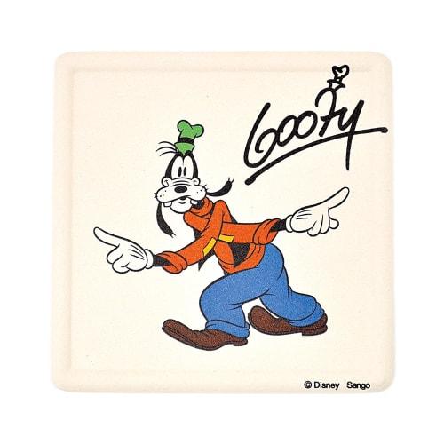 Disney Goofy Water Absorbent Coaster, Approx. 9cm, Coaster Museum, Miscellaneous Goods, Made In Japan, 3324-010