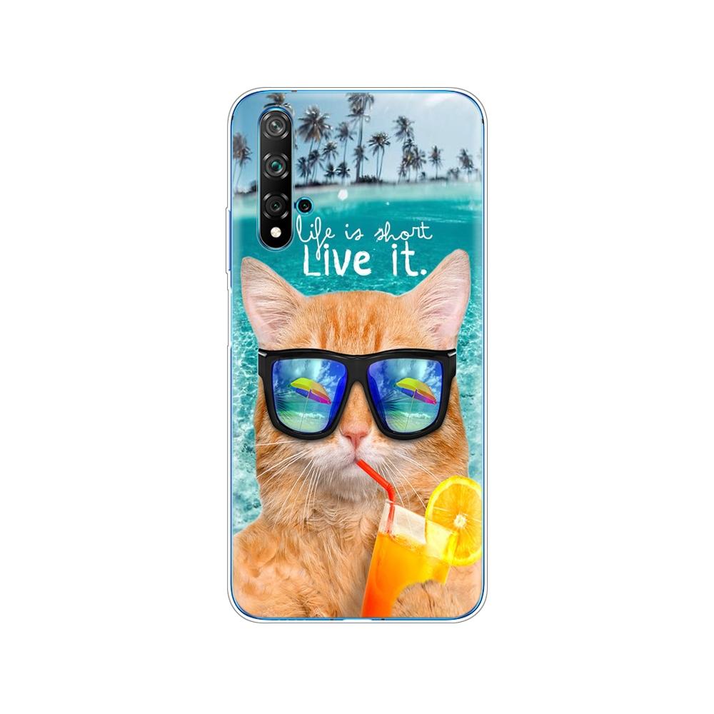 Dla Huawei Nova 5T Case miękka TPU tylna silikonowa obudowa telefonu dla Nova5T 5 T YAL-L21 6.26 ''fundas coque zderzak