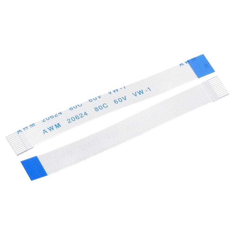 MECCANIXITY FFC Ribbon Flat Flexible Cable, 8 Pin 0.5mm Pitch 60mm Long (B Type) for LCD 3D Printer Camera DVD TV Laptop Audio Pack of 10