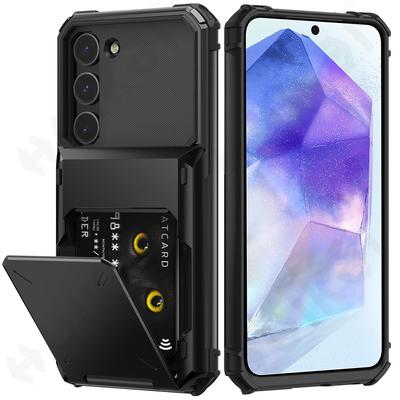 Case for Samsung Galaxy S24 S23 S22 S21 Ultra A55 A35 A54 A15 A34 5G Plus Wallet Card Holder Slot Scratch Bumper Rugge TPU Cover