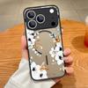 Translucent Matte Magnetic Case For iPhone 17 16 15 Pro 14 13 Pro Max 16e 17e For Magsafe Sunflower Pattern Hard PC Back Cover