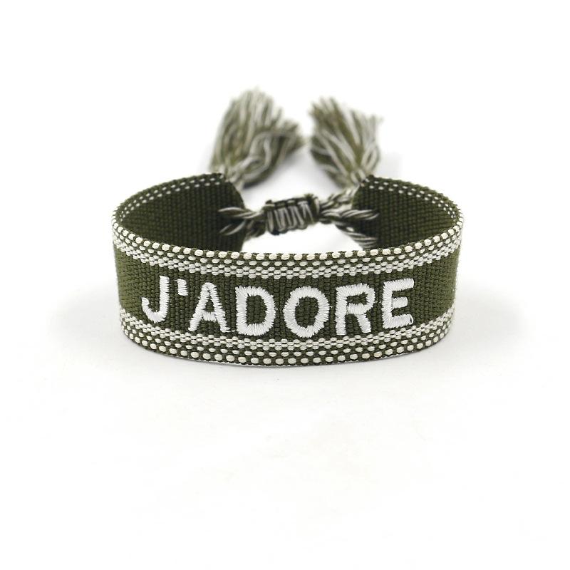 European Bohemian Style Fashion Personalized Embroidery Wrist Knitted Bracelet Retro Fashion Jewelry Gift