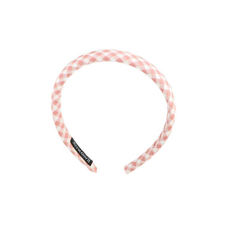 Dream-Seeking Girl's Plaid Hairband: 2023 Internet Celebrity Style, Versatile Thin Women's Hair Clip & Wash Face Headband.