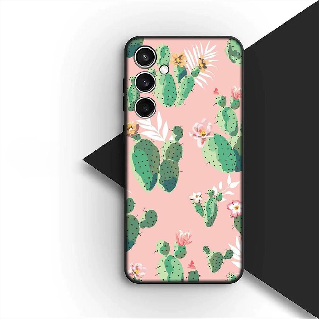 Cactus Wallpaper Phone Case for Samsung Galaxy S20 S22 S21 FE Ultra Plus A07 A17 A15 A16 A25 A57 A37 Protective Cover