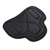 Saddle Pad PU Leather Close Fit Shock Absorbing Thickened Breathable Western Saddle Pad for Equestrian Riding Black