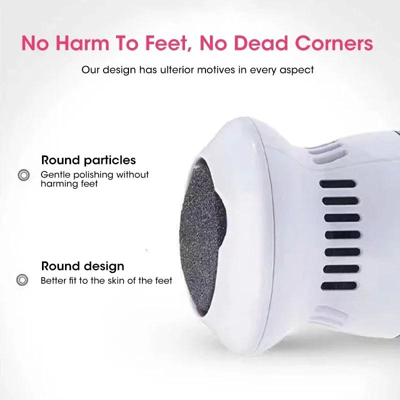 Electric Foot Grinder with Automatic Vacuum USB Rechargeable Two-speed Adjustment and 4 Grinding Heads Callus Dead Skin Removal